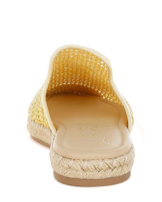 LONDON RAG Nongai Raffia Espadrille Mule in Yellow | Lyst