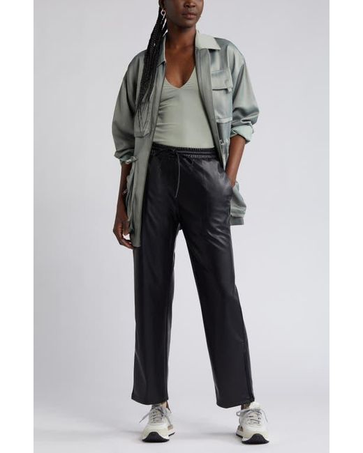 Open Edit Gray Smooth Edit V-Neck Bodysuit