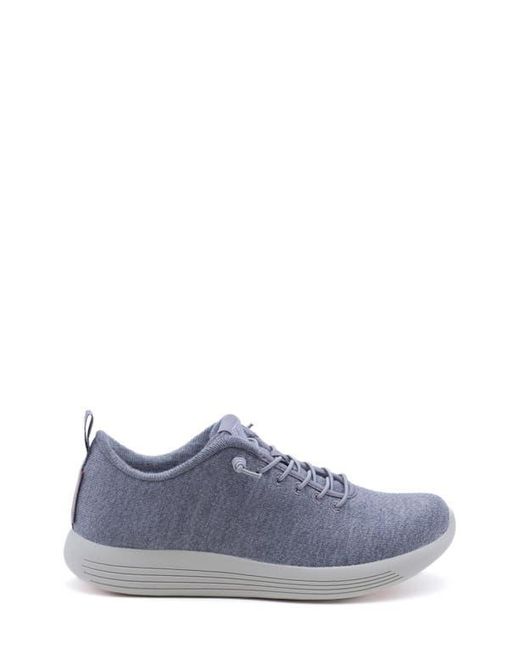 Woolloomooloo Blue Cheviot Merino Wool Lace-Up Sneaker