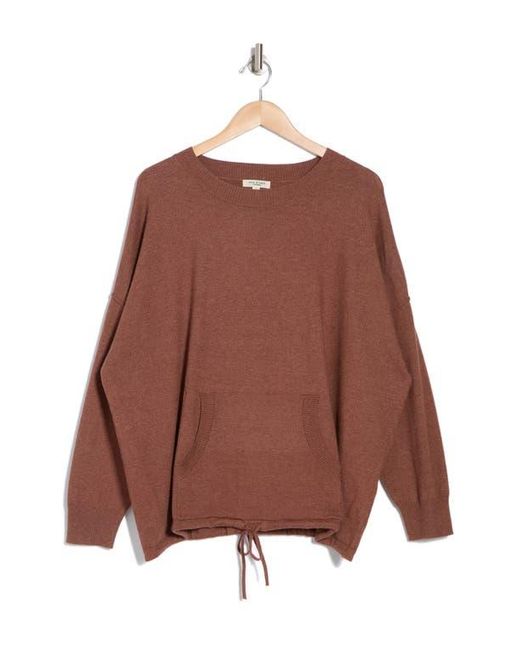 Max Studio Brown Drawstring Sweater