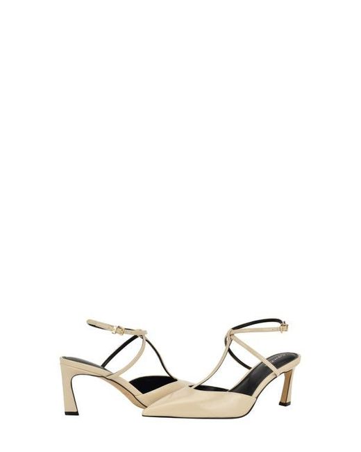 Calvin Klein White Avriel 2 Ankle Strap Pump