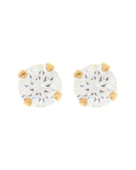 Sterling Forever White Cz Stud Earrings