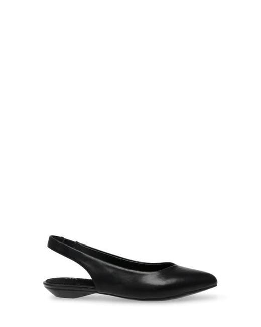 Anne Klein Black Oliff Slingback Flat