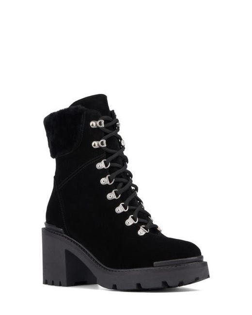 Aquatalia Black Vikki Lace-Up Boot