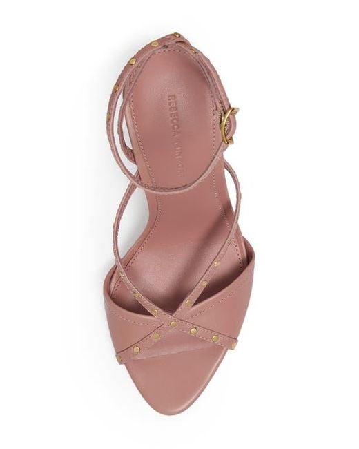Rebecca Minkoff Pink Studded Ankle Strap Sandal