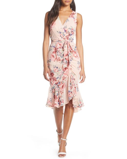 eliza j faux wrap jumpsuit