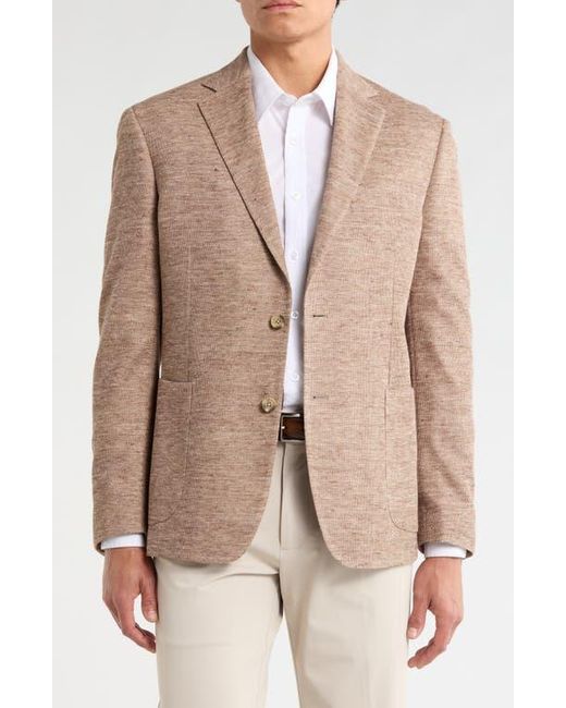 JB Britches Brown Two Button Side Vent Patch Pocket Jacket for men