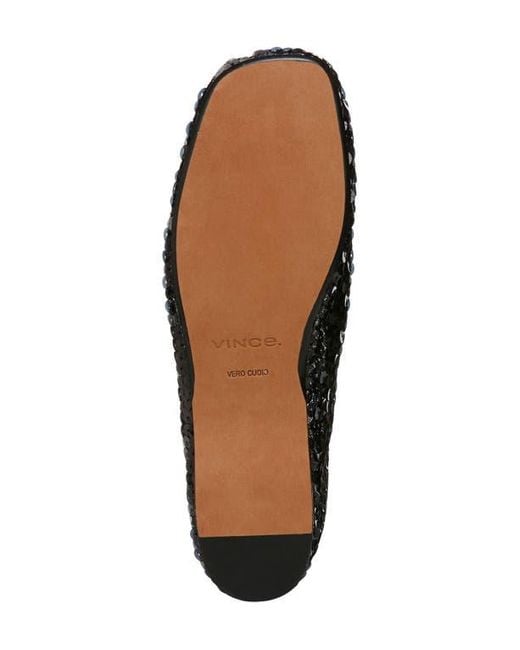 Vince Black Leah Sequin Ballet Flat