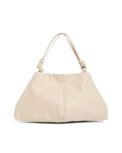 BCBGMAXAZRIA Soft Knot Shoulder Bag in Natural | Lyst