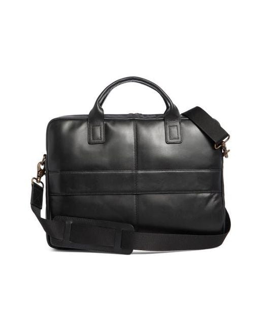 Johnston & Murphy Black Hunter Briefcase for men