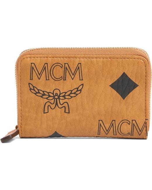 MCM Metallic Aren Zip Wallet