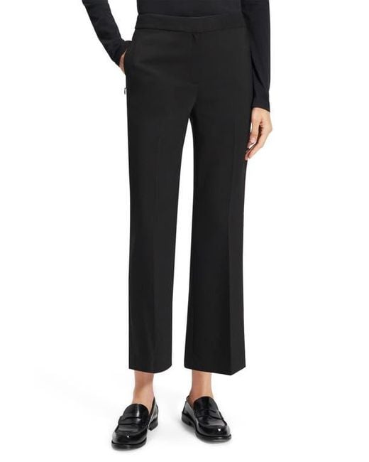 Theory Black Solid Wool Dress Pants
