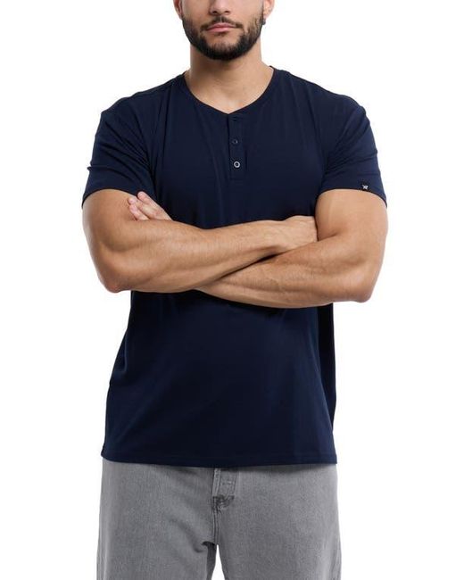 Xray Jeans Blue Short Sleeve Henley for men