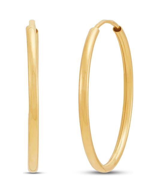 Frankie & Zoe Metallic Endless Huggie Hoop Earrings