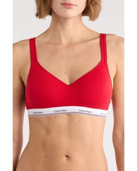 Calvin Klein Red Padded Wire Free Bralette