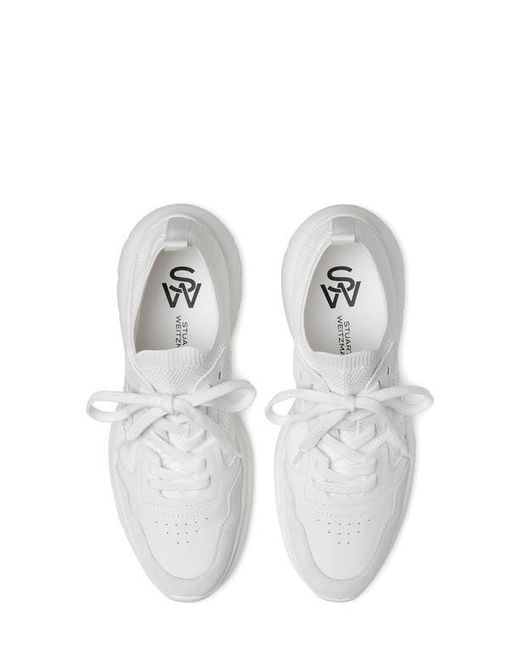 Stuart Weitzman White 5050 Knit Sneaker
