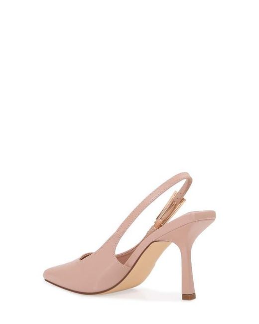 BERNESS Pink Pointed Toe Slingback Pump
