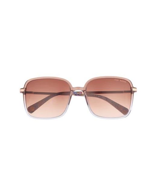 Ted Baker Pink 57Mm Gradient Square Sunglasses