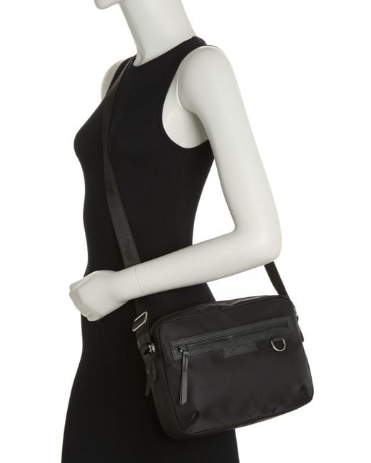 Longchamp Black Neoprene Medium Camera Crossbody Bag