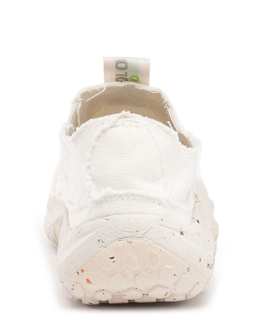 HOLO Footwear White Athena Moc Canvas Slip-on Shoe