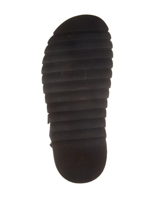 Karl Lagerfeld Black Tumbled Leather Fishermand Sandal for men