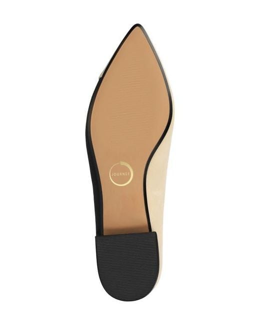 Journee Collection Black Carmin Pointed Toe Flat