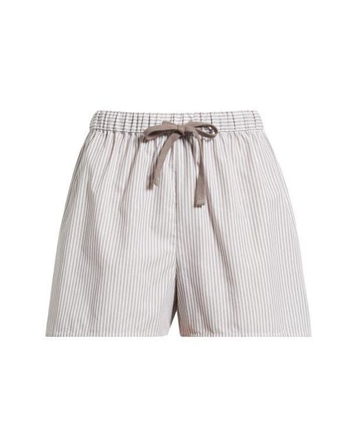 Bernardo Multicolor Stripe Drawstring Shorts