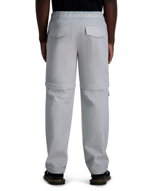 Karl Lagerfeld Black Convertible Zip Front Cargo Pants for men