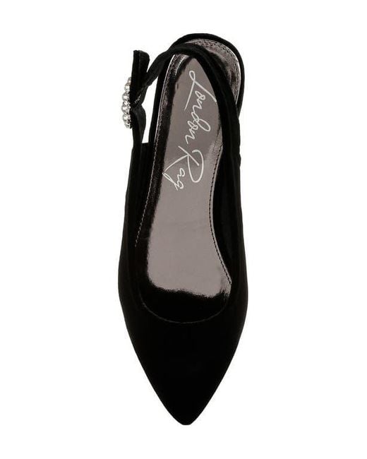LONDON RAG Black Dolan Slingback Flat