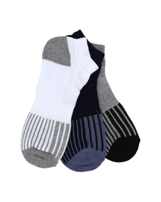Lorenzo Uomo Blue 3-pack Ankle Socks for men