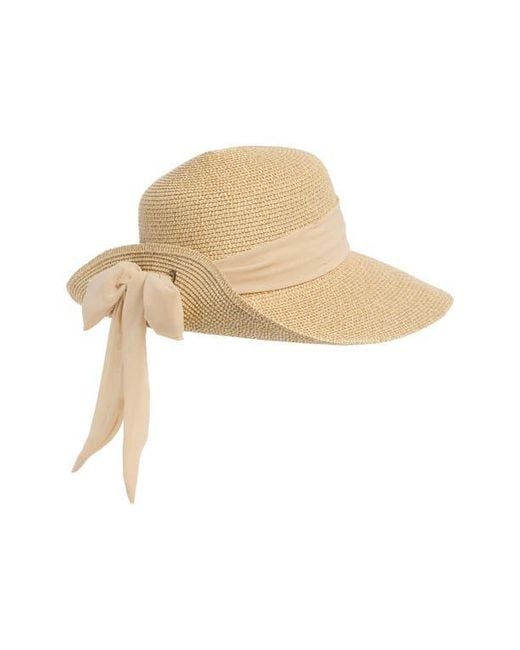 Nine West Natural Bow Floppy Hat