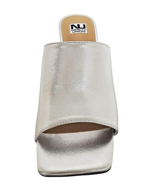 Ninety Union White Florence Square Toe Mule
