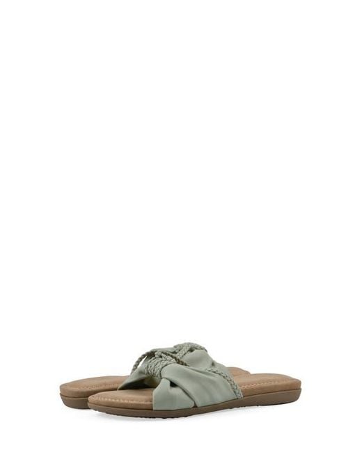 White Mountain Green Fasha Slide Sandal