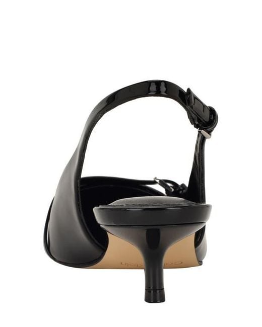 Calvin Klein Black Simira Kitten Heel Pump