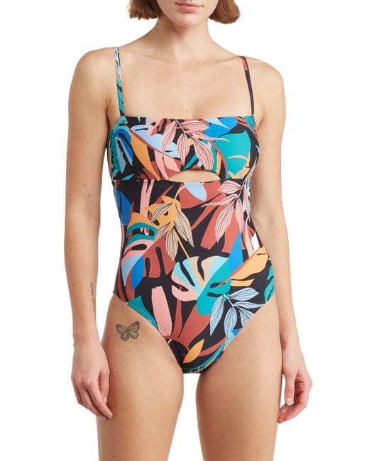 VYB Blue Party Palm One-piece Swimsuit