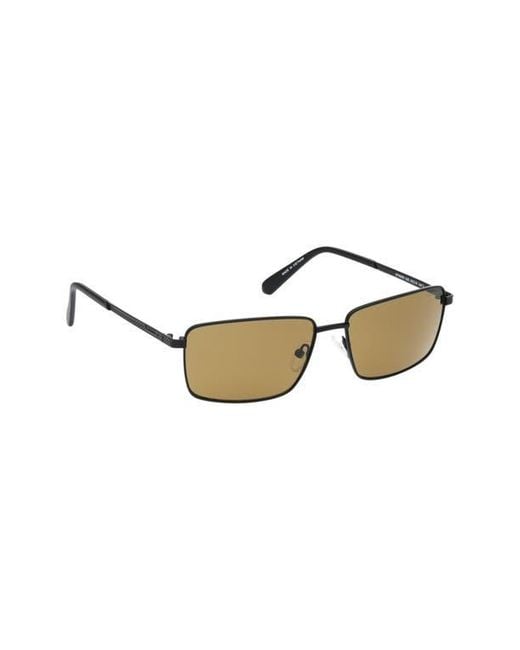 Guess Brown 59Mm Rectangular Sunglasses