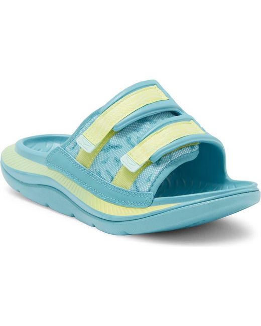 Hoka One One Blue Gender Inclusive Ora Luxe Slide Sandal