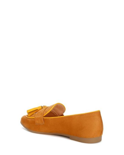 Rag & Co Orange Folklore Tassel Loafer