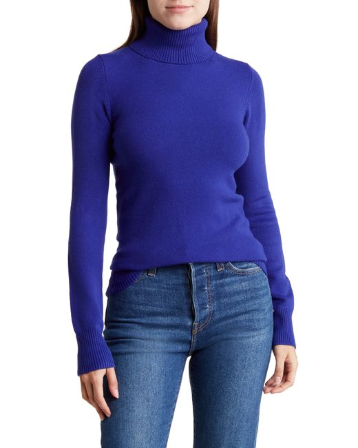 French Connection Babysoft Turtleneck Sweater in Blue Lyst