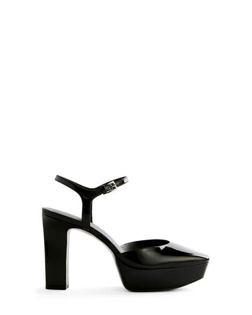 Reformation Black Melina Platform Pump
