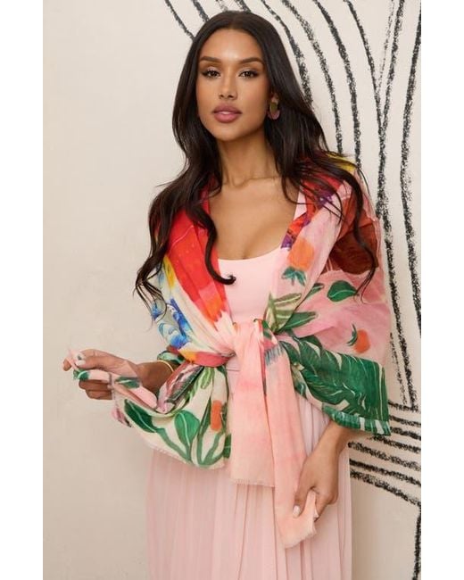 Saachi Multicolor Spring Print Scarf