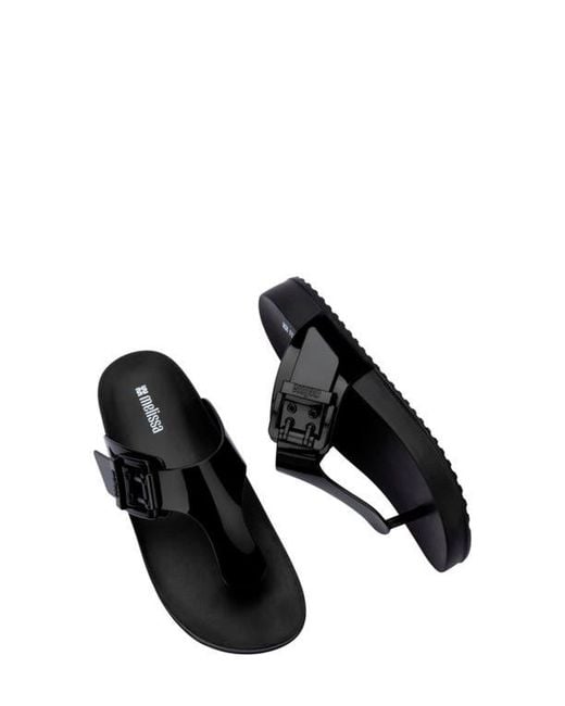 Melissa Black Cozy Platform Flip Flop