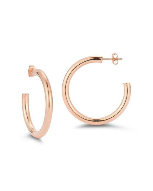 Glaze Jewelry White Sterling Hoop Earrings