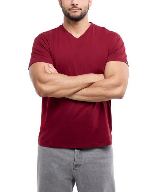 Xray Jeans Red Stretch V-Neck T-Shirt for men