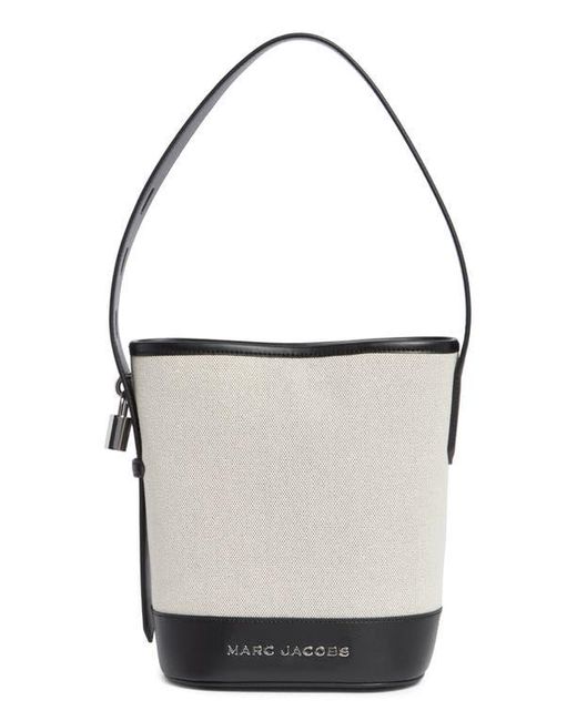 Marc Jacobs White Drifter Canvas & Leather Bucket Bag