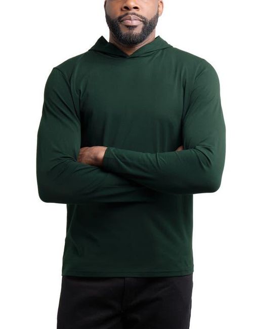 Xray Jeans Green Long Sleeve Hooded T-Shirt for men