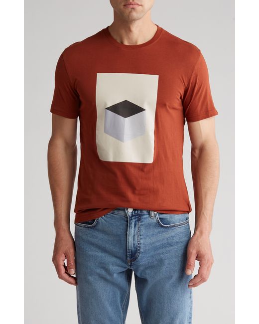 T.R. Premium Red Abstract Graphic Print T-shirt for men