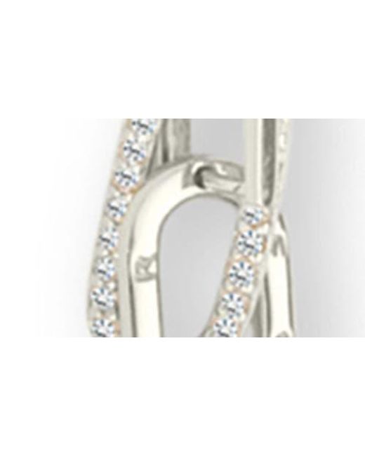 Sterling Forever White Fenella Interlocking Cubic Zirconia Pendant Necklace