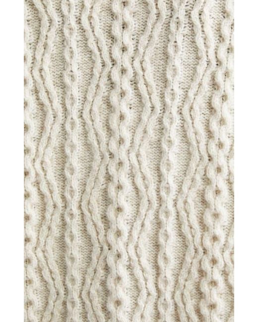 Vince Natural Mixed Stitch Wool & Cashmere Blend Cardigan