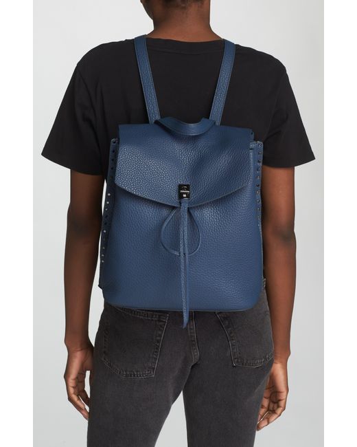 Rebecca Minkoff Blue Darren Signature Leather Backpack